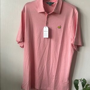 Masters Classics Pink Polo Shirt for Men - Medium NWT